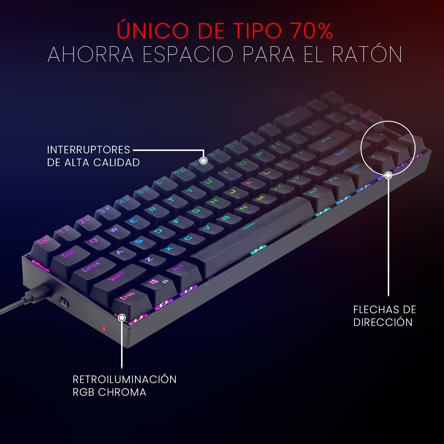 Redragon K599 Diemos RGB LED Backlit Mechanical Gaming Keyboard (Black)
