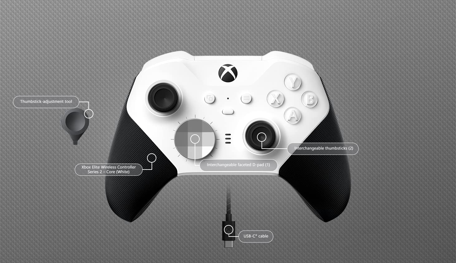 Microsoft Xbox Elite Wireless Controller Series 2 - Core (White)