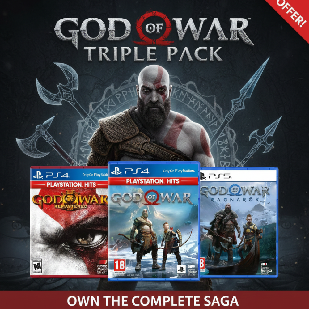 GOD OF WAR 3+4+RAGNAROK COMBO OFFER PS5/PS4 (DIGITAL GAME)
